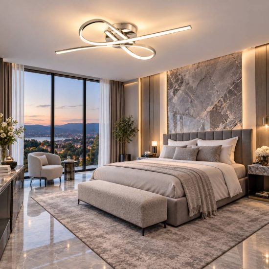 Eglo selvina plafoniera led 20,5w 3000k 69cm per soggiorno moderna cromata