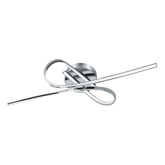 Eglo selvina plafoniera led 20,5w 3000k 69cm per soggiorno moderna cromata