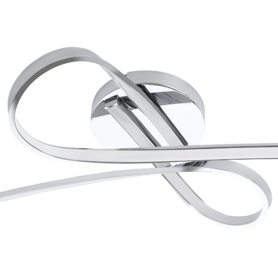 Eglo selvina plafoniera led 20,5w 3000k 69cm per soggiorno moderna cromata