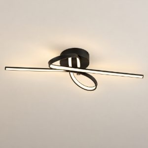 Eglo selvina 1 plafoniera led 21w 3000k 69cm per soggiorno moderna nera