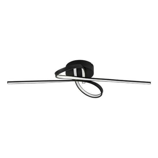 Eglo selvina 1 plafoniera led 21w 3000k 69cm per soggiorno moderna nera
