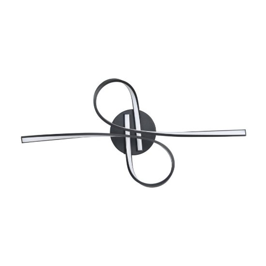 Eglo selvina 1 plafoniera led 21w 3000k 69cm per soggiorno moderna nera