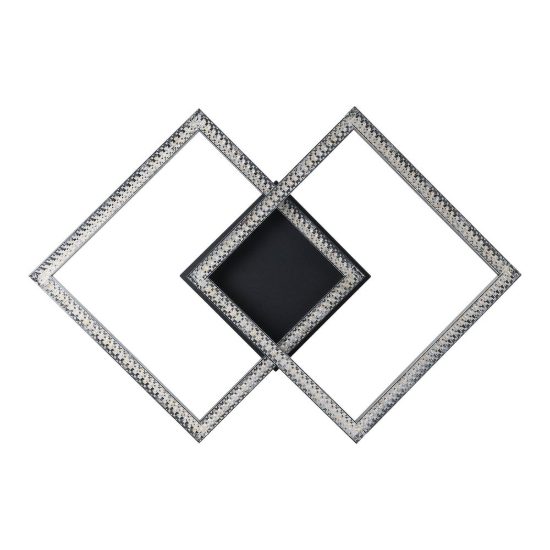 Eglo lejias plafoniera led 21w 3000k 45cm per soggiorno moderna nera