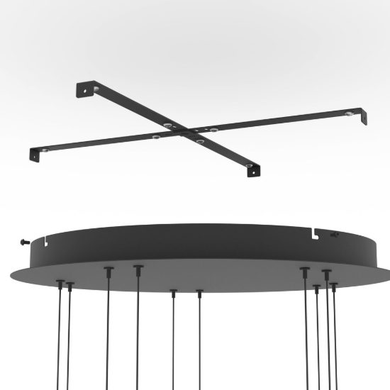 Eglo hortunas lampadario led 29w 3000k 5 luci 50cm dimmerabile per sala da pranzo moderno nero