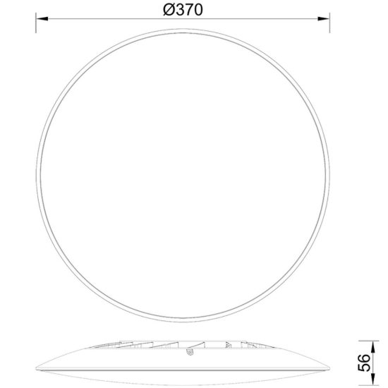 Plafoniera moderna tonda bianca led 24w 3000k 37cm