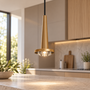 Lampada a sospensione per cucina moderna oro led 5w 3000k 8cm