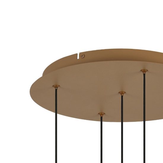 Lampadario a sospensione moderno oro 5 luci 35cm per tavolo da pranzo led 25w 3000k
