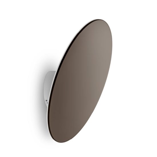 Linea light gemini applique rotonda da parete rotonda bronzo specchiato led 18w 2700k