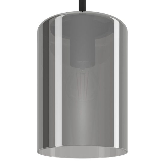 Eglo cadaques 1 lampada a sospensione 16cm per camera da letto moderna nera