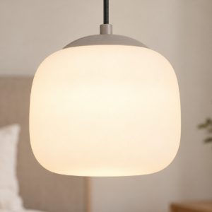 Eglo cominio lampada a sospensione 18,5cm per cucina moderna grigio tortora