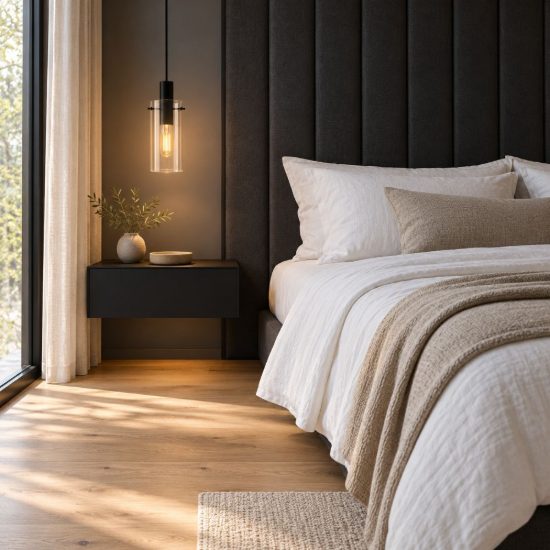 Eglo montefino lampada a sospensione 11cm per camera da letto moderna nera con vetro trasparente