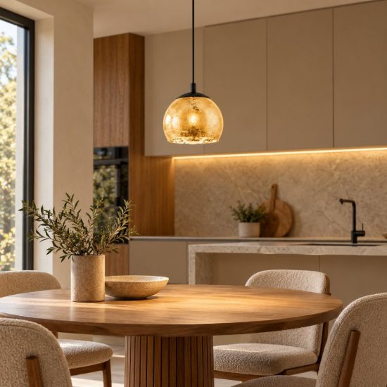 Eglo albaraccin lampada a sospensione 19cm per cucina moderna nera con vetro oro