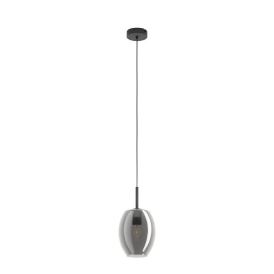 Eglo cadaques lampada a sospensione 18cm per camera da letto moderna nera