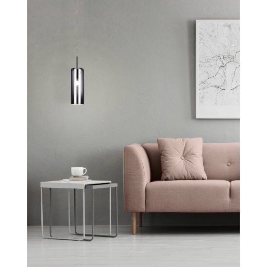 Eglo selvino lampada a sospensione 10cm per camera da letto moderna nichel opaco