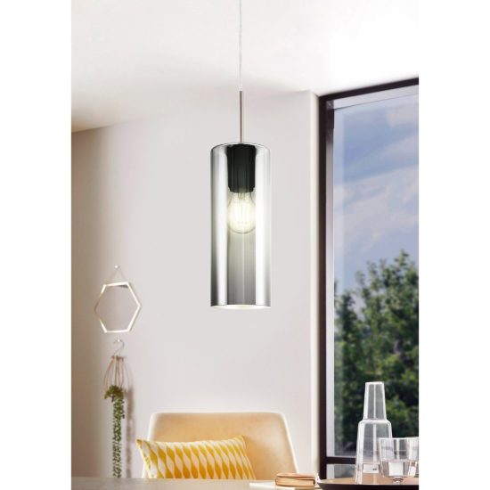 Eglo selvino lampada a sospensione 10cm per camera da letto moderna nichel opaco