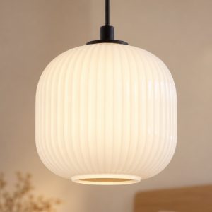 Eglo mantunalle lampada a sospensione 20cm per camera da letto moderna nera con vetro bianco