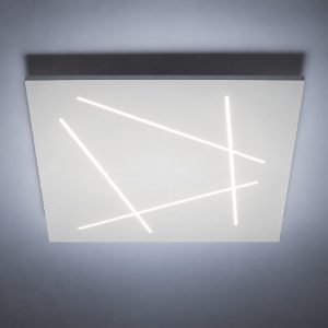 Vivida flat bianca plafoniera moderna led 51w 4000k quadrata