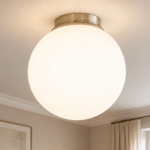 Mapa pl1 d40 ideal lux plafoniera per camera da letto sfera 40cm vetro bianco