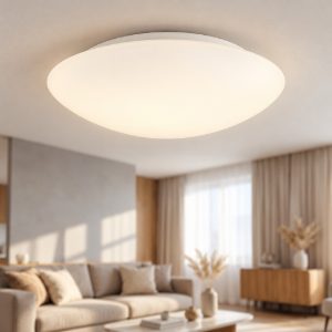 Plafoniera di vetro 30cm bianca in vetro fabas luce pandora e27