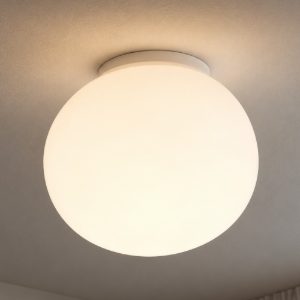 Ideal lux cotton pl1 d30 plafoniera tonda bianca per camera da letto
