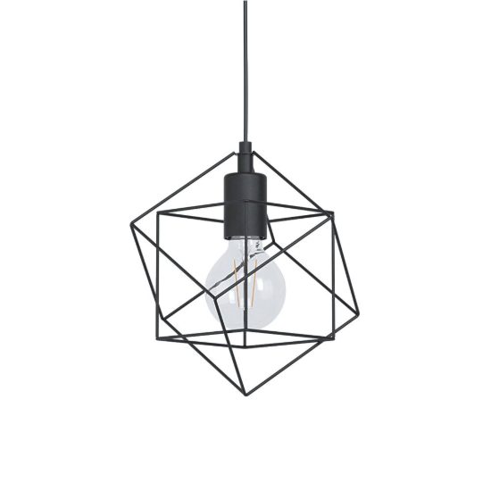 Eglo straiton lampadario a sospensione 3 luci 90,5cm per cucina industriale nero