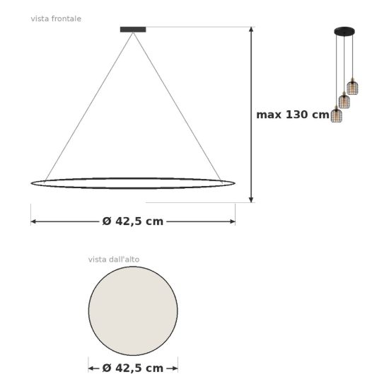 Eglo chisle lampadario 3 luci 42,5cm per cucina industriale nero e bronzo con vetri ambra