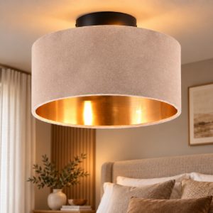 Plafoniera led 4w 2700k beige per camera da letto