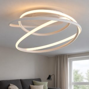 Plafoniera led 57w bianca dimmerabile cct da 2300k a 4000k per soggiorno