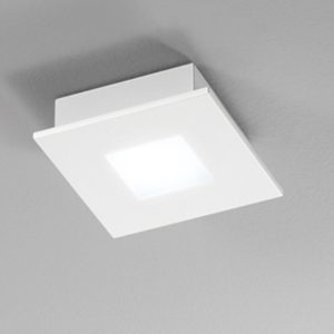 Piccola plafoniera quadrata bianca pixel perenz