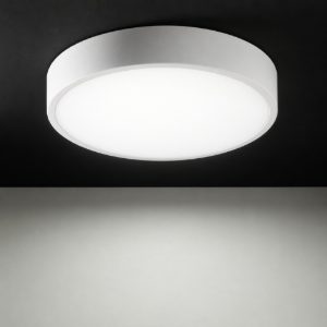 Linea light box sr plafoniera bianca moderna tonda led 48w 4000k