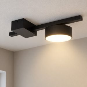 Piccola plafoniera design moderno colore nero