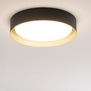 Plafoniera led 22w 3000k nero oro linea light crew 2
