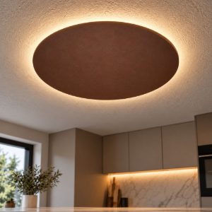 Perenz nebula plafoniera da soffitto rotonda marrone led 28w cct 3000k 4000k 6000k dimmerabile