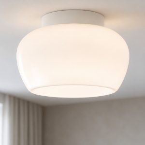 Perenz kave plafoniera bianca di vetro moderna led 20w 3000k dimmerabile
