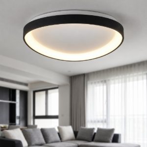 Plafoniera nera led 38w moderna triangolare cct 2700k-5000k con telecomando