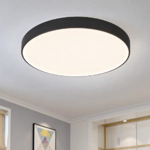 Plafoniera tonda nera 65cm led 50w cct 2700k 3300k 4000k