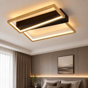 Plafoniera camera da letto oro led 28w 3000k dimmerabile design