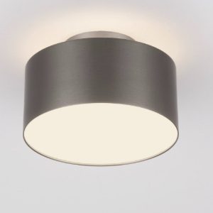 Lampada da soffitto per ingresso nickel nero tonda led 24w 3000k