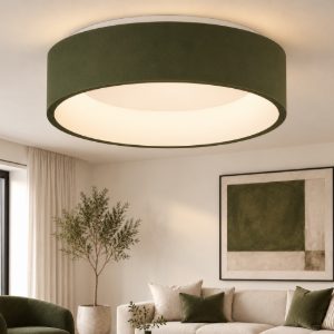 Plafoniera moderna oliva tonda ad anello led 27w cct 3000k 4000k