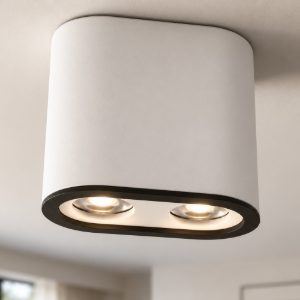 Plafoniera moderna bianca led 20w 3000k stilnovo colonna