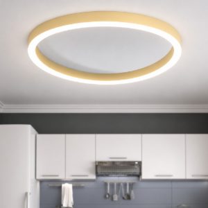 Gea luce ecaris plafoniera led da cucina new beige led 46w 3000k 4000k biemissione