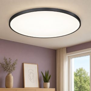 Gea luce plafoniera moderna led 50w cct da 3000k a 6000k nera