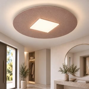 Plafoniera led 16w cct 3000k 4000k moderna tonda oro rosato per ingresso