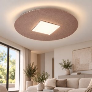 Plafoniera led 26w cct 3000k 4000k moderna tonda oro rosato 50cm