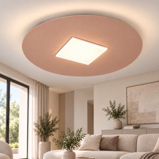 Plafoniera tonda moderna pesca led 26w cct 3000k 4000k 50cm