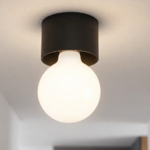 Ondaluce plafoniera da cucina bow nera moderna