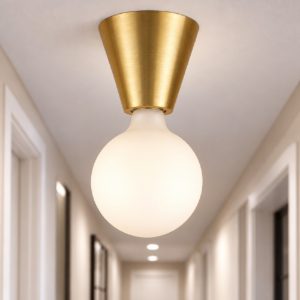 Ondaluce plafoniera pl fog oro moderna per cucina