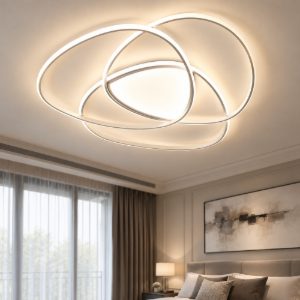 Plafoniera per camera da letto rose led 4000k pc silver ondaluce