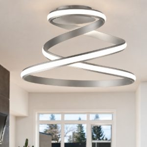 Pl vuelta silver ondaluce plafoniera led design moderna 37w 3000k