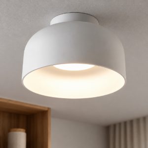Plafoniera moderna vivida bottone bianca led 16w cct 2700k 3000k 4000k 22cm dimmerabile con telecomando